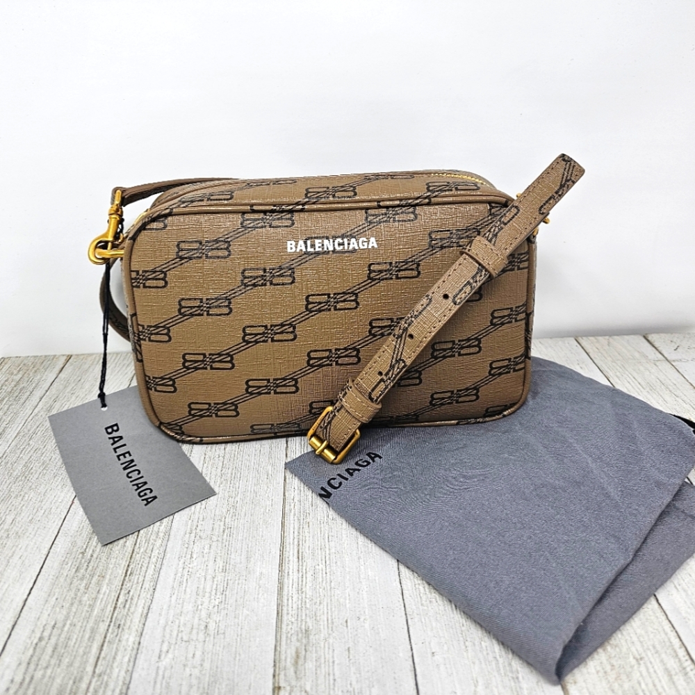Balenciaga Camera Bag BB Monogram Coated Canvas
